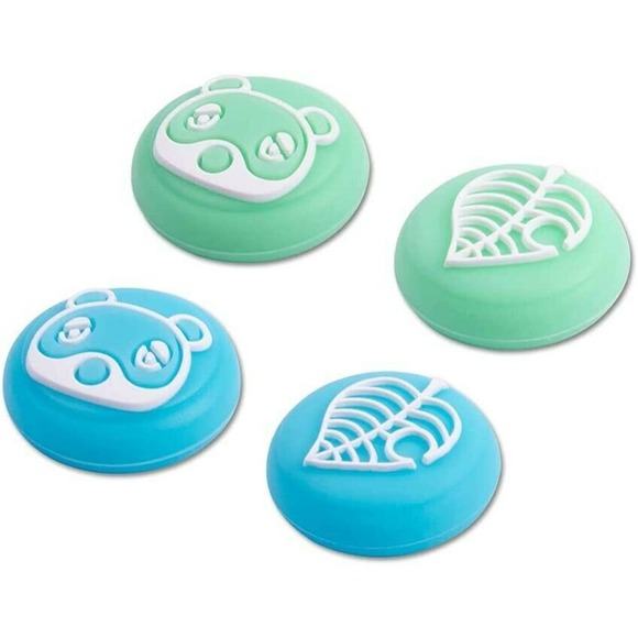 Animal Crossing Switch Thumb Grip Caps 4pc Nintendo Button Covers Cute Kawaii - Picture 1 of 2